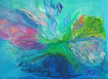 Painting titled "Breathing nature" by Tissa, Original Artwork, Acrylic