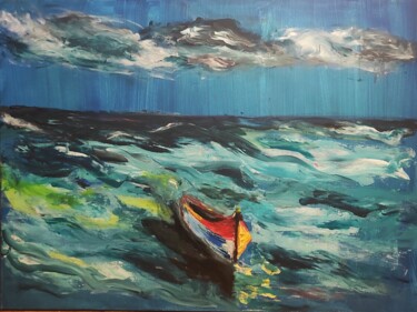 Painting titled "Waves of change" by Tissa, Original Artwork, Acrylic