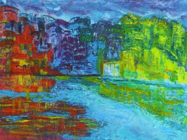 Pittura intitolato "Baie urbaine" da Tissa, Opera d'arte originale, Acrilico