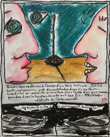 Pintura titulada "Rencontre fortuite.…" por Titi Montana, Obra de arte original, Acrílico