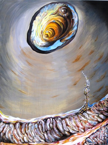 Painting titled "Search of Soul" by Kishor Gundigara, Original Artwork, Acrylic