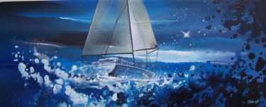 Peinture intitulée "Marine BLUE" par Magic World, Œuvre d'art originale