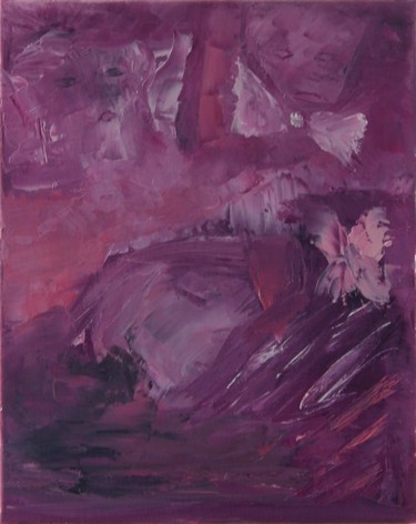 Ζωγραφική με τίτλο "Le sommeil d'un ange" από Martine Villani, Αυθεντικά έργα τέχνης, Λάδι