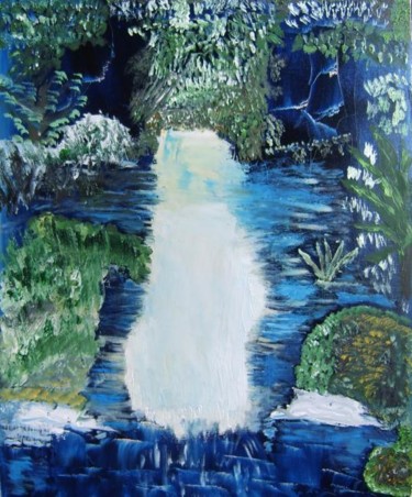 Peinture intitulée "cascade" par Martine Villani, Œuvre d'art originale