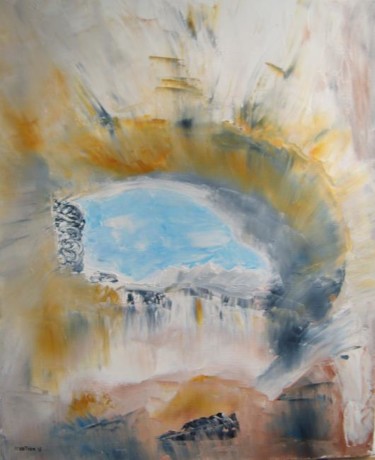 Peinture intitulée "la tornade" par Martine Villani, Œuvre d'art originale, Huile