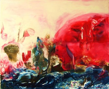 Peinture intitulée "il souffle" par Martine Villani, Œuvre d'art originale, Huile
