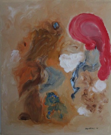 Peinture intitulée "il est la  .  Pour…" par Martine Villani, Œuvre d'art originale