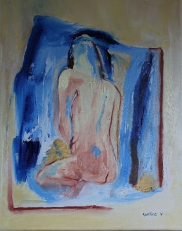 Painting titled "Nude" by Martine Villani, Original Artwork