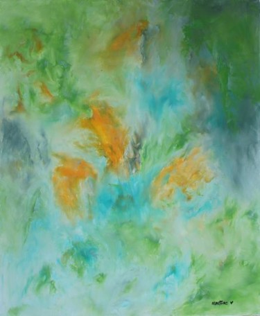 Malerei mit dem Titel "Empreinte" von Martine Villani, Original-Kunstwerk, Öl