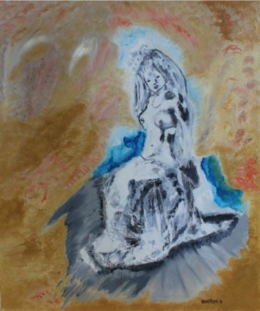 Painting titled "Siréna" by Martine Villani, Original Artwork