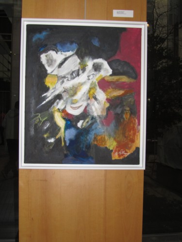 Peinture intitulée "Bille de clown" par Martine Villani, Œuvre d'art originale