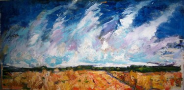 Pintura titulada "campos-de-maiz-y-nu…" por Titino Morzone, Obra de arte original, Acrílico