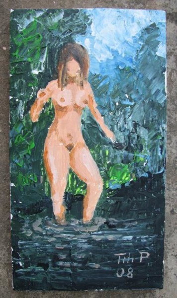 Painting titled "Nude" by Titi Paun, Original Artwork, Oil