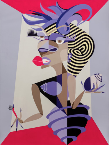 Peinture intitulée "LADY DRAG" par Tito, Œuvre d'art originale, Acrylique