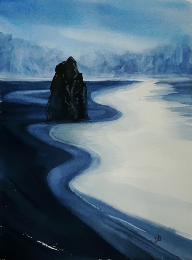 Malerei mit dem Titel "Nord" von Tito Fornasiero, Original-Kunstwerk, Aquarell