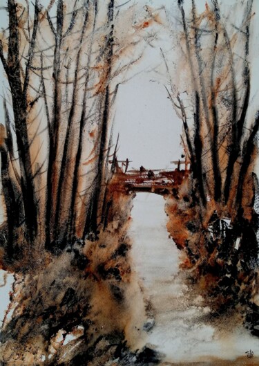 Un posto che non c'è più Pittura intitolato "Un posto che non c'…" da Tito Fornasiero, Opera d'arte originale, Acquarello