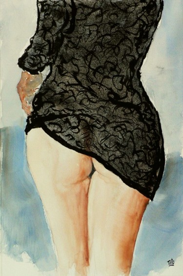 Painting titled "Malizia #3" by Tito Fornasiero, Original Artwork, Watercolor