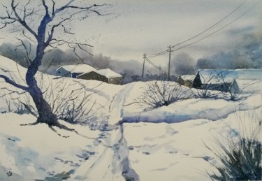 Pintura titulada "Inverno 8" por Tito Fornasiero, Obra de arte original, Acuarela