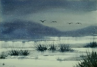 Pintura titulada "Inverno 9" por Tito Fornasiero, Obra de arte original, Acuarela