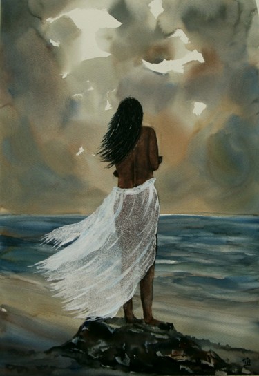 Pintura titulada "Brezza marina" por Tito Fornasiero, Obra de arte original, Acuarela