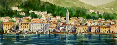 Peinture intitulée "Menaggio (Lago di C…" par Tito Fornasiero, Œuvre d'art originale, Aquarelle