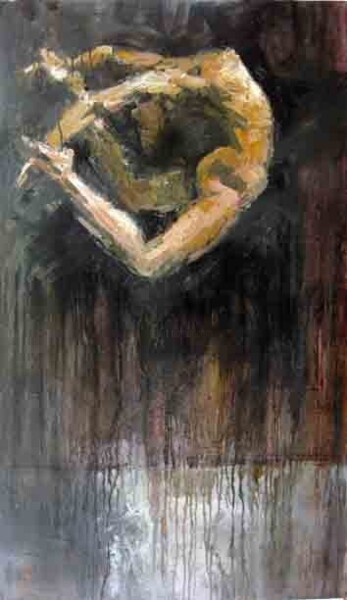 Painting titled "dance" by Titos Kontou, Original Artwork, Oil