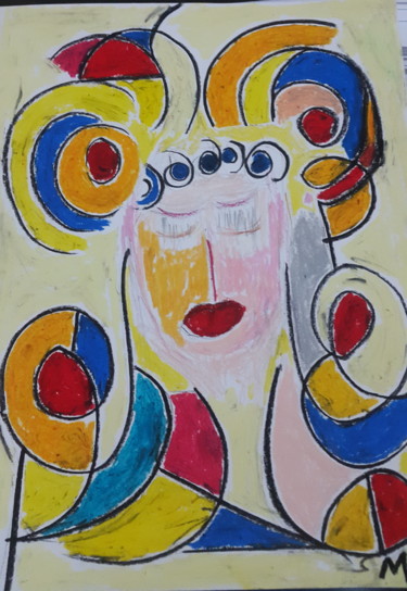 Peinture intitulée "Woman" par Titou M, Œuvre d'art originale, Pastel