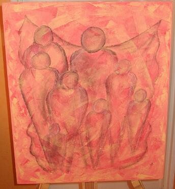 Peinture intitulée "Do ré mi famille" par Titou, Œuvre d'art originale