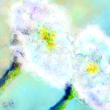 Digitale Kunst mit dem Titel "Flora in mind" von Tito Villa, Original-Kunstwerk, Digitale Malerei