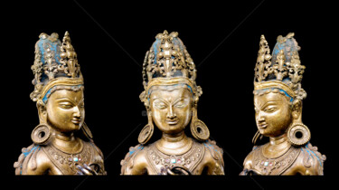 Digital Arts titled "Avalokiteshvara-" by Tito Villa, Original Artwork, Digital Painting