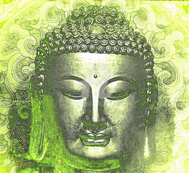 Arte digital titulada "Bouddha." por Tito Villa, Obra de arte original, Pintura Digital