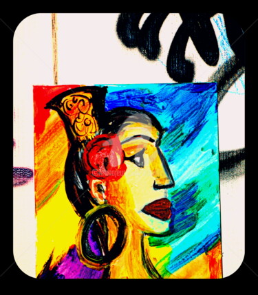 Digitale Kunst mit dem Titel "Pop flamenco" von Tito Villa, Original-Kunstwerk, Digitale Malerei