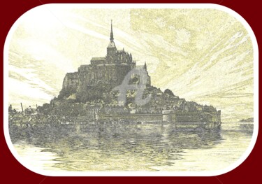 Digital Arts titled "le Mont Saint-Miche…" by Tito Villa, Original Artwork, Digital Painting