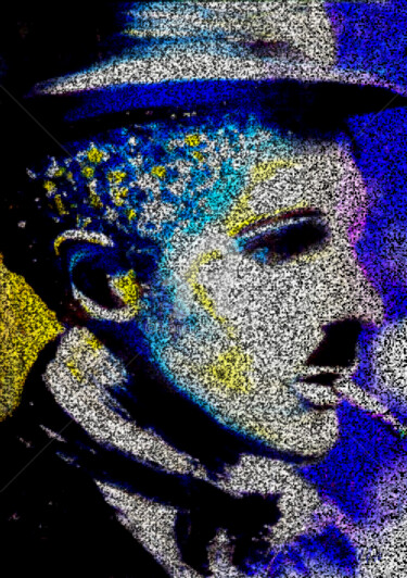 Digital Arts titled "Charlie Chaplin ato…" by Tito Villa, Original Artwork, Digital Painting
