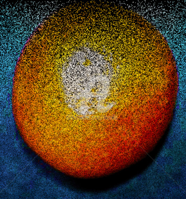Digital Arts titled "Orange cosmic." by Tito Villa, Original Artwork, Digital Painting