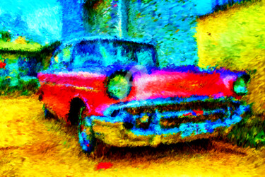 Arte digitale intitolato "Cadillac dream." da Tito Villa, Opera d'arte originale, Pittura digitale