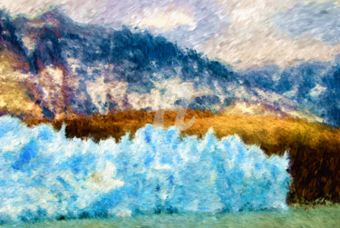 Digitale Kunst mit dem Titel "Champ de glace Sud…" von Tito Villa, Original-Kunstwerk, Digitale Malerei