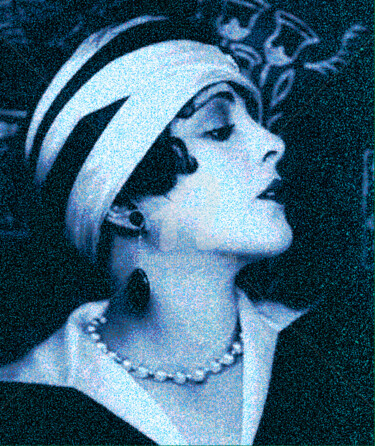 Digitale Kunst mit dem Titel "Billie Dove." von Tito Villa, Original-Kunstwerk, Digitale Malerei