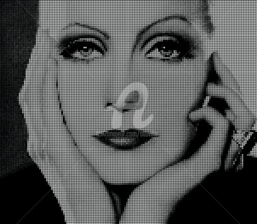 Digital Arts titled "La Divine Greta Gar…" by Tito Villa, Original Artwork, Digital Painting