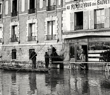Photographie intitulée "Inondation Paris. 1…" par Tito Villa, Œuvre d'art originale
