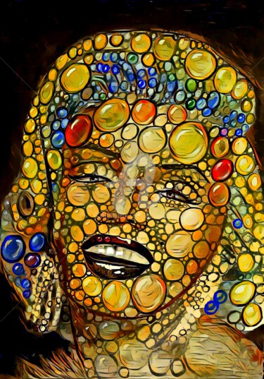 Digital Arts με τίτλο "Marilyn Monroe déso…" από Tito Villa, Αυθεντικά έργα τέχνης, Ψηφιακή ζωγραφική