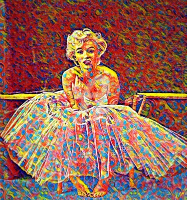 Digitale Kunst getiteld "Marilyn Monroe dans…" door Tito Villa, Origineel Kunstwerk, Digitaal Schilderwerk