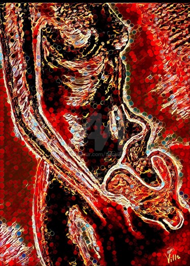 Nue Marguot. Digitale Kunst getiteld "Nue Marguot." door Tito Villa, Origineel Kunstwerk, Digitaal Schilderwerk