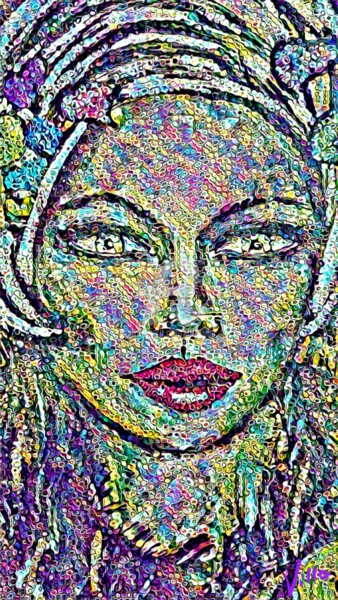 Digital Arts titled "Lisa." by Tito Villa, Original Artwork, Digital Painting
