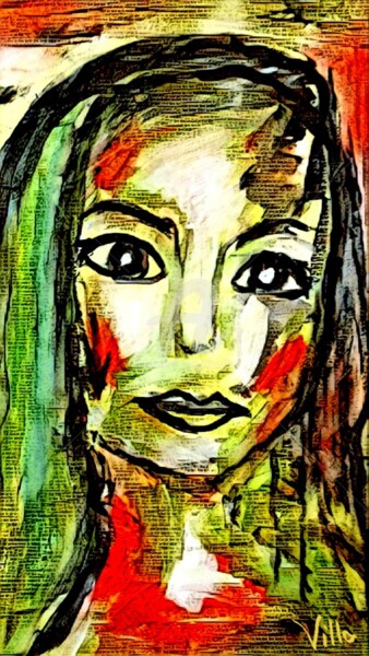Digital Arts titled "Mona." by Tito Villa, Original Artwork, Digital Painting