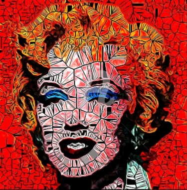 Digital Arts titled "Marilyn Monroe. Pos…" by Tito Villa, Original Artwork, Acrylic