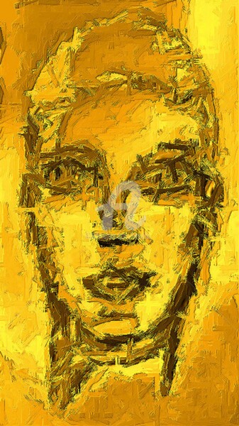 Digitale Kunst getiteld "Tête d'or." door Tito Villa, Origineel Kunstwerk, Anders