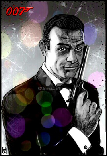 Digital Arts titled "James Bond. Sean Co…" by Tito Villa, Original Artwork, Digital Painting