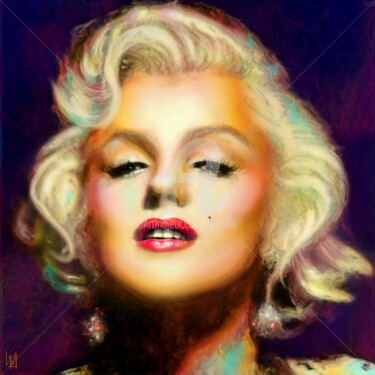 Arts numériques intitulée "Marilyn Monroe." par Tito Villa, Œuvre d'art originale, Peinture numérique