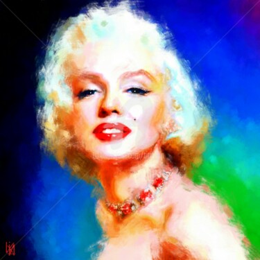 Artes digitais intitulada "Marilyn Monroe rubi…" por Tito Villa, Obras de arte originais, Pintura digital